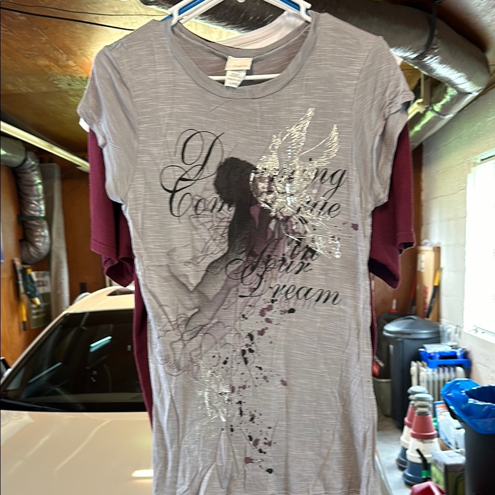 Gray Graphic Women's Top